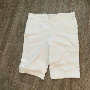 Kate & Sam White Bermuda Shorts with Pockets